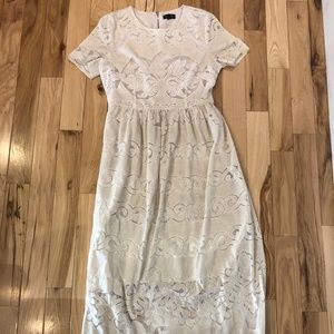 Cream Lace TopShop Maxi Dress